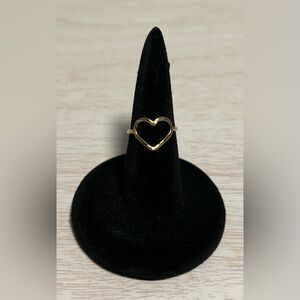 James Michelle Midi Heart Ring, NEW, Size 2,   10k Gold Coated, MSRP $42